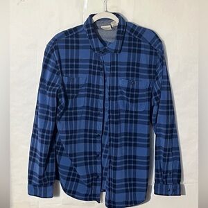 LL Bean Flannel Button Down Jacket Size Large